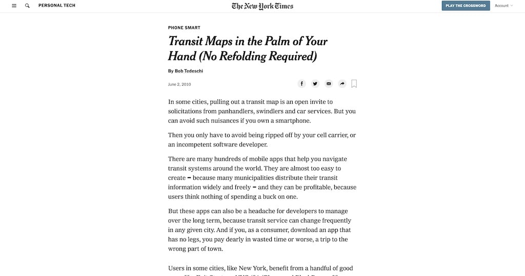 Anystop in New York Times